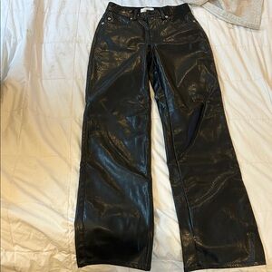 Women's Black faux leather Jeans - H & M